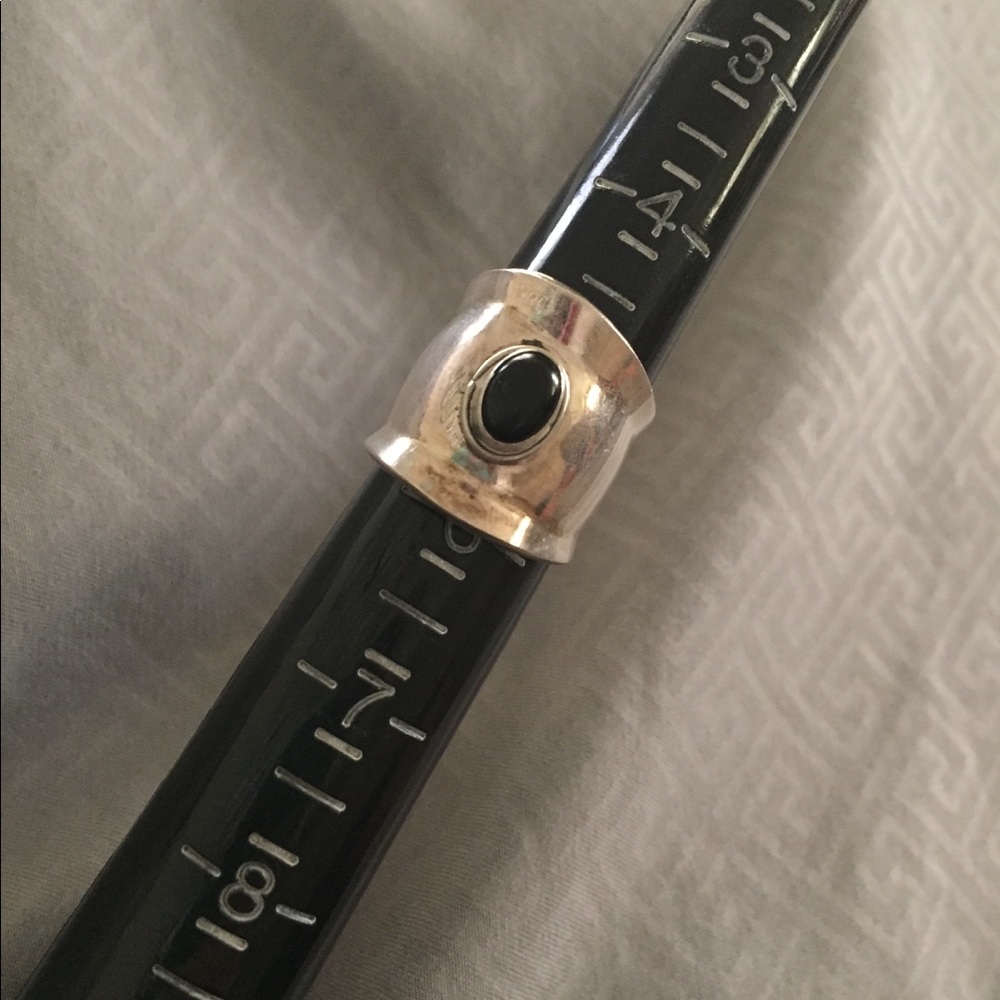Sterling and onyx ring